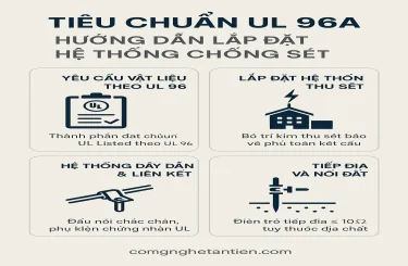 Tiêu chuẩn UL 96A – Hướng dẫn lắp đặt hệ thống chống sét công trình theo chuẩn Mỹ